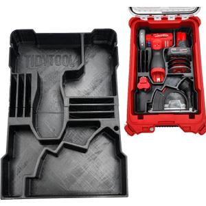 Tidy Tool Organizer for M12 3" Cutoff Saw and Milwaukee Packout compact Tool Box