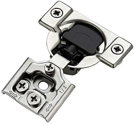 Ravinte 30 Pack 15 Pairs 1/2 inch Overlay Soft Close Hinges for Kitchen Cabinet Hinges Satin Nickel Hidden Hinges Stainless Steel Concealed Hinge self Closing Ravinte 30 Pack 15 Pairs 1/2 inch Overlay Soft Close Hinges for Kitchen Cabinet Hinges Satin Nickel Hidden Hinges Stainless Steel Concealed Hinge self Closing