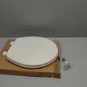 CHURCH Toilet Seat, Easy Clean Hinges Release for Deep Cleans, Durable Enameled Wood Seat, Round, Biscuit
