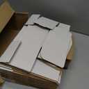 4x4x4'' Small Shipping Boxes, 25 Pack, Cardboard Corrugated Mailers for Business, White (LM444-25)