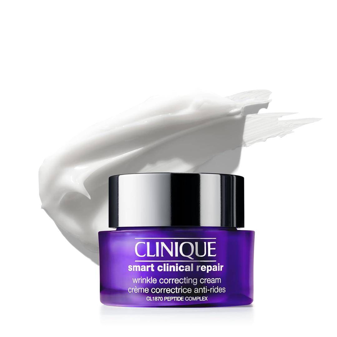 Clinique Smart Clinical Repair Wrinkle Correcting Anti Aging Face Cream With Hyaluronic Acid + Peptides For All Skin Types | Hydrating