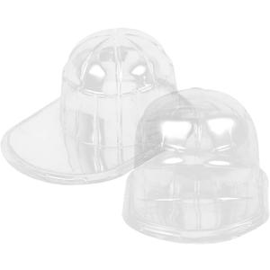Plastic Clear Baseball Cap Display Case, 2 Sets Hat Display Case Holder Protector Baseball Hat Holder for Packaging
