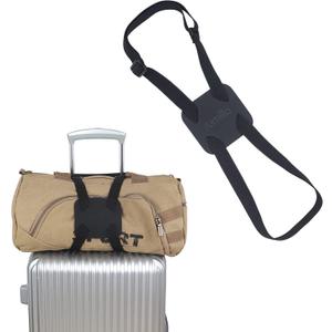 Luggage Straps Bag Bungee Luggage Straps Suitcase Adjustable BeltAdd a Bag Easy to Travel Suitcase Elastic Strap Belt (Black)