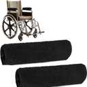 2 Pcs Wheelchair Armrest Pads Covers, Non-Slip Widened Self Adhesive Armrest Strips, Washable Comfortable and Protective for wheelchairs Office Chairs armchairs