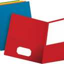 Oxford Two Pocket Folders, Textured Paper, Assorted Colors (Blue, Red, Yellow, Orange, Green), For School, Home, and Office, Letter Size, 25 Per Box (57513EE)