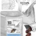 Mylar Bags for Food Storage 100pcs 4x6 Inches  with Resealable Zipper and Aluminum Foil Pouch