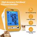 Veterinary Blood Pressure Monitor for Pet Dog and Cat, Animal Automatic Digital BP Machine with Large LCD Screen Backlight 3 Cuffs 270 Data Memory Silent