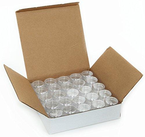 Vivaplex, 50, Clear, Empty, 5 Gram Plastic Pot Jars, Cosmetic Containers. (Pack Of 2)