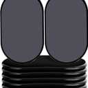 Reusable Large Furniture Sliders for Carpet, Furniture Movers Sliders, Carpet Movers Oval Heavy Duty Sofa Bed Table Desk Movers for Carpet Quickly and Easily Move Any Item, Black (8 Pack)