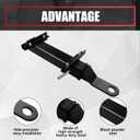Golf Cart Hitch with 2 Inch Receiver - Fit for Club Car, EZGO, Yamaha