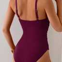 B2prity Women's One Piece Swimsuit Tummy Control Criss Cross Slimming Bathing Suit Full Coverage Swim Suit V Neck Swimwear (L)