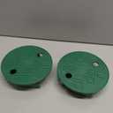 2 Pack 10 Universal Sprinkler Valve Round Box Lid, Green Sprinkler Valve Cover, Robust Valve Box Cover Lid for Outdoor Sprinkler Irrigation Control Water System Lawn