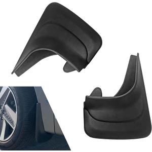 2 PCS Mud Flaps, Tire Rear Trim, 8.27 x 12.6In Splash Guards Accessories, Universal Guards Auto Car (Black)