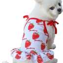 Harkaji Pet Clothes,Lovely Summer Fruit Dog T-Shirt Puppy Clothes Dog Skirt Dress Cats Clothes for Small Dogs Cats Puppy (S, Strawberry Skirt)