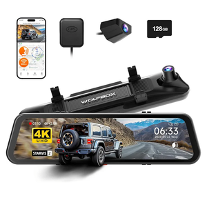 Lingdu  " Mirror Dash Cam, 4K UHD Front and 2.5K Rear View Dash Camera for Car, with ADAS BSD LCA Smart Mode, GPS, G-Sensor, Loop Recording, Parking Monitor, Voice Control, 5.8GHz WiFi