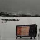 Homeleader ETL Portable Radiant Heater, 1250W/ 1500W Space Heater for Indoor Use, Rapid Heating with Adjustable Thermostat, Perfect for garages, Black