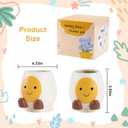 Abofth Fun Planters for Indoor Plants  Cute Plant Pots with Drainage and Tray, Unique Smiley Face Planter, Small Flower Pot Gifts for Plant Lovers, Office Home Decoration