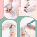 Fingerless Gloves for Women - Winter Knitted Half Finger Gloves for Typing Driving Fingerless Mittens (Pink)