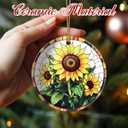 2 x Christmas Ornaments, Sunflower Ornament, Christmas Tree Ornaments, Xmas Decorations, Holiday Decorations, Gifts for Sunflower Lovers, Holiday Party Gifts, and Xmas Gift Ideas
