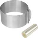 Cake Rings For Baking Mousse Mold Acetate Cake Collar Set Round Cake Molds Adjustable 6 to12 Inches Mousse Cake Rings, 5.5 x 394 inch Clear Cake Acetate Sheet Rolls