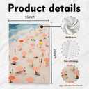 Summer Coastal Kitchen Towels - Summer Beach Hand Towel for Bathroom, Tropical Kitchen Towels for Farmhouse, Nautical Blue Wave Ocean Sandbeach Hand Tea Towel, 16x24inch