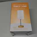 Cordless LED Table Lamp, 5000mAh Battery Operated, Portable Small Cordless Light Rechargeable, Touch Dimmable Wireless Lighting, Bedside Night Lamp Desk Lights for Bedroom/Bars/Offices(Gold)