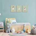 3 Piece Funny Nursery Framed Wall Art Silly Goose Picture Wall Decor