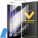 3 Pack For Samsung Galaxy S23 Ultra Screen Protector[6.8 Inch] Tempered Glass, HD Clear Anti Scratch, Fingerprint Compatible with S23 Ultra 5G Glass Screen Protector