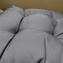 Sintuff 44 x 21 x 4 Patio Chair Cushions Outdoor Chair Cushions Seat/Back Tufted Pillow with Ties All Weather Replacement Indoor Patio Furniture Outdoor Furniture(Dark Grey,4 Pcs)