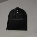 Mailbox Door Replacement,6 1/4"(W) x 8 1/4"(H) Exact Size,Black Metal Mailbox Door Front Panel with Easy Installation Kit,Fits Most Standard Curbside Residential Mailboxes