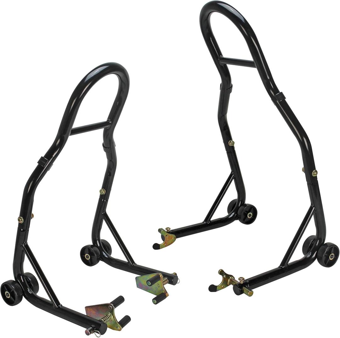 Extreme Max 5600.3261 Sport Bike Motorcycle Front & Rear Spool-Style Lift Stand - Fits Most Yamaha, Honda, Kawasaki, Suzuki, Ducati, BMW