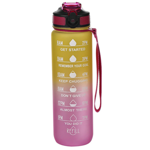 32 Oz Water Bottles with Time Marker Motivational Water Bottle Squeezing Ejection Opening Bpa Free Travel Water Bottle For Sports & Outdoors Reusable Water Bottle Cute Stuff Cute Stuff (B)