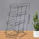 Zonon 4 Tier Hat Display Stand Wire Countertop Hat Display Rack boutique Baseball Cap Rack for Retail, Table Top, Bedroom, Entryway(Black)