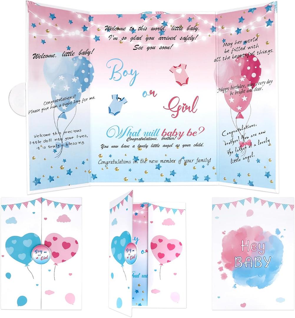 4 x Ideas Gender Reveal Guest Book Easter Gifts Best Gender Reveal Gifts for Parents to Be 2026 Boy or Girl Genders Reveals Gift Ideas Genders Reveals Decorations Party Games Guestbook Christmas