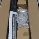 Curtain Rods for Windows 28 to 48 inch, 5/8 inch Black Curtain Rod Set with Brackets, Splicing Adjustable Metal Drapery Rod for Bedroom, Kitchen, Living Room, Matte Black