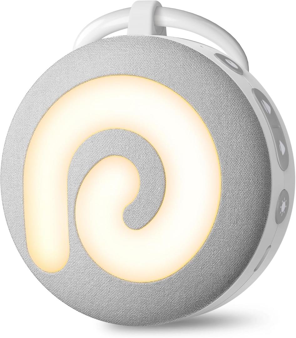 Dreamegg Portable Sound Machine Baby - D11 White Noise Machine for Baby Sleeping with Night Light, White Noise, Lullaby, Nature Sounds, Child Lock, USB Rechargeable Sound Machine for Travel Nursery (Gray)