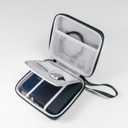 External Hard Drive Case (5" Interior) Shockproof, Water-Resistant and Lightweight Tech Organizer Travel Case for Hard Drive and Computer Accessories with Mesh Pocket & Lanyard
