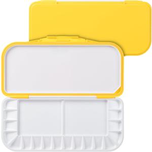 Mr. Pen- Airtight Watercolor Palette with Lid, Yellow, 18 Wells and 2 Mixing Areas, Empty Watercolor Palette, Paint Pallet with Lid, Folding Paint Tray