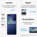 Samsung Galaxy Z Flip7 Cell Phone, 256GB AI Smartphone, Unlocked Android, high-res 50 MP Camera, Powerful Processor, Long Battery Life, 2025, US 1 Yr Manufacturer Warranty, Jet Black