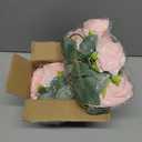 TELDRASSIL 4Pcs(26 FT) Artificial Rose Vine Fake Flower Garland Fake Silk Rose Hanging Vine for Wedding Party Background Arch Garden Background Decoration (Pink)