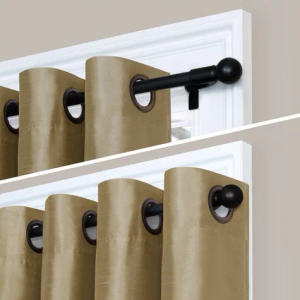 Zenna Home Smart Rod Twist and Shout Easy Install Curtain Rod - Room Essentials 48"x84" Black