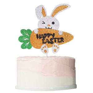 Little Bunny Cake topperHappy Easter Cake TopperBoy Girl Cake Decoration.Easter Party Cake Decorating Supplies