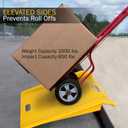 Curb Ramp - Heavy Duty, Portable Ramp with 1000lb Weight Capacity - for Furniture Dollies, Hand Trucks, or Moving Carts by Stalwart (Yellow)