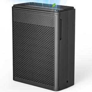 YARIKI Air Purifiers for Home Pets Covers Up to 1500 Sq Ft,H13 Hepa Filter with Washable Pre-Filter,Pet Hair Dander Smoke Air Cleaner,22 dB Quiet Sleep for Living Room Bedroom Kitchen,P280 (Black)