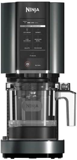 Ninja CREAMi 7-in-1 Ice Cream, Sorbet, Milkshake Maker with 3 CREAMi Pints Black