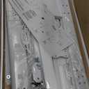 AX WABER Floor TV Stand with Power Outlet, Universal TV Stand Mount for 27-65 inch TV up to 88lbs, 70 Degree Swivel 9 Level Height Adjustable with Tempered Glass Base for Bedroom, Office White