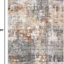 Area Rug Living Room Rugs - 5x7 Washable Large Soft Indoor Neutral Modern Abstract Low Pile Rug Carpet for Bedroom Dining Room Farmhouse Home Office - Grey Brown