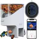 WiFi Automatic Fish Feeder with 2.5K Camera, 2.4/5G Smart App Control, Vacation Feeding Timer, Remote Precision Flake Fish Dispenser, 200ml Moisture-Proof Aquarium Feeder for 10+ Gallon Tanks