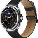 Leather Band Compatible with Samsung Galaxy Watch 8 40mm 44mm/ 8 Classic 46mm, 2025 Top Grain Genuine Leather Replacement Strap for Men Women (Not for Galaxy Watch Ultra)