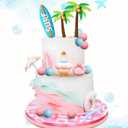 JeVenis Girls Beach Pool Party Cake Decorations Duck Theme Decor Pool Party Cake Decorations Luau Theme Decor (Pink)